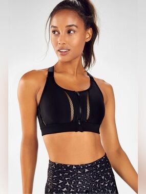 Fabletics Zoe Zip-Up High Support Sports Bra